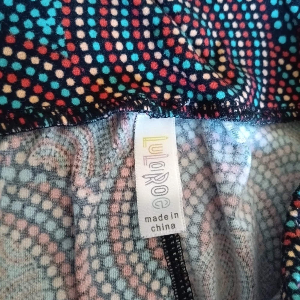 LuLaRoe Multicolor Dot Pattern Leggings Sz OS - Picture 5 of 7